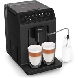 CHECARZHN--NO1-Machine À Café Grains Automatique, 2 Boissons Simultanées, 8 Boissons Préréglées, Entretien Facile, Plastique Recyclé Et Recyclable, Fabriqué En France, Evidence Eco-Design Ea897B10