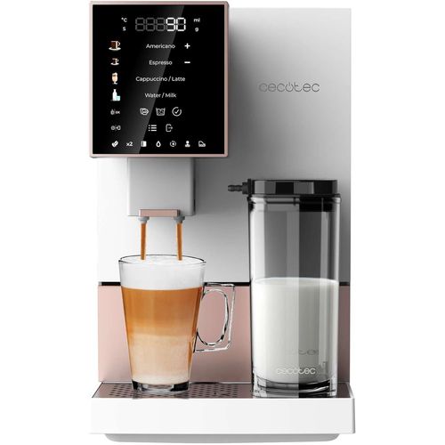 ChenQuanSarl-Machine A Cafe Grain Cremmaet Compactccino White Rose.19 Barres,Thermoblock, Grains De Café Fraîchement Moulus Avec Plug&Play,Réservoir De Café De 150Gr Avec Moulin,1,1 L D'Eau, 400Ml De