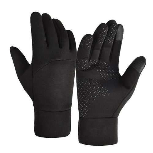 Gants D'hiver Pour Hommes, Coupe-Vent, Imperméables, Brossés, Pour Écran Tactile, Pour Activités Sportives De Plein Air, Ski, Noir, Taille L
