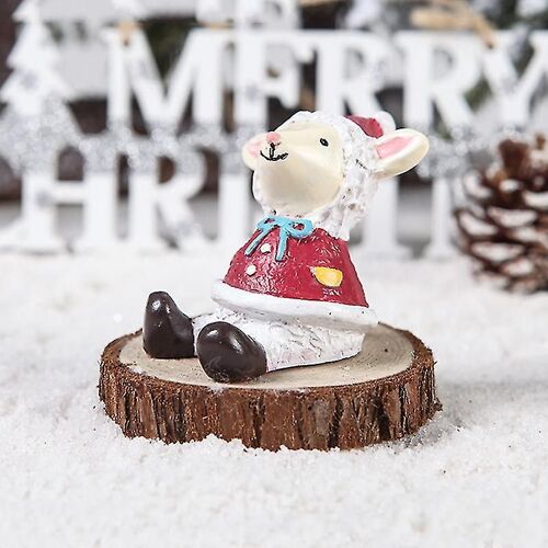 Ornements miniatures de Noël Mini résine Père Noël Animal Noël