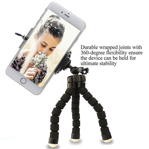 Trépied de téléphone noir avec télécommande pour Iphone,appareil photo