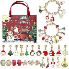 Compte à rebours Calendrier Bijoux Thème de Noël Calendrier de l'Avent Bijoux Boîte cadeau Calendrier DIY Compte à rebours pour NoëlK