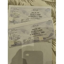 2 Billets 3 Jours Puy Du Fou Adulte À Partir Du Mercredi 30 Août Et 2 Billets Bronze Pour La Cinescenie Vendredi 1er Août