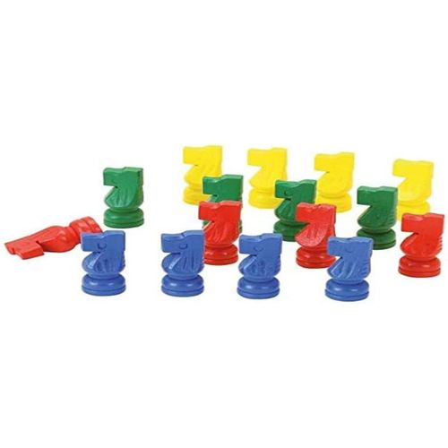 Eryi-16 Petits Chevaux En Bois - 4 X 4 Couleurs - Jeu De Société - Âge Minimum : 3 Ans