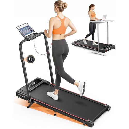 Chenquansarl-Tapis De Course, Inclinaison De 9%, 12km/H,Électrique Pliable 4en1,Compact Et Portable,2.5 , Peut Être Placé Sous Le Canapé,Télécommande,App,Double Écran Led, Adapté Au Bureau À Domicile