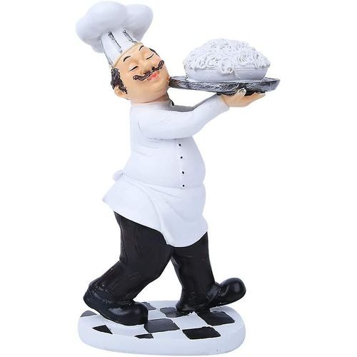 Statue de chef mignon Statue de chef Décoration de statue de chef Résine de chef Décoration fonctionnelle Cuisine de restaurant