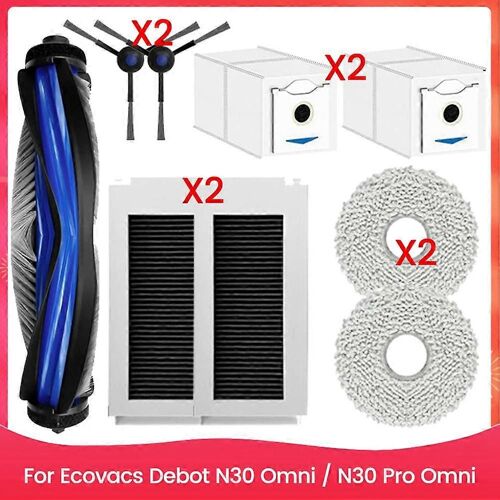 Ensemble de 9 filtres à brosse et de chiffons de nettoyage pour aspirateur Debot N30 Omni N30 Pro Omni