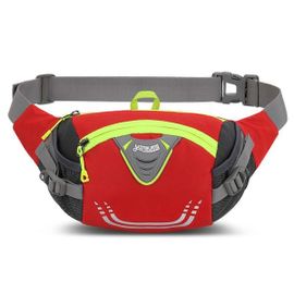 Sac banane de randonnée en nylon imperméable pour le sport, le cyclisme, la course à pied, la pêche, la randonnée, rouge
