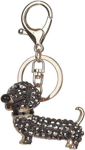 Chien en cristal porte-clés pendentif décoratif porte-clés sac fourre-tout