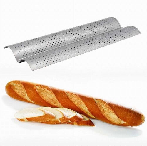 Nouveau Produit,15 X 6 2 Poêles Antiadhésives Plat De Cuisson Baguette Français Vague Cuisson Plateau À Pain