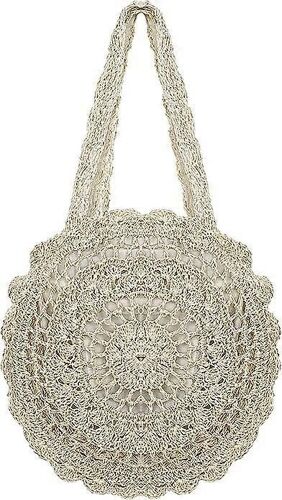 Sac à main en paille Sac de plage d'été Rond Vintage Sac à bandoulière fait à la main Cercle Bohème Tissé à la main Sacs à bandoulière pour femmes Voyage Vacances Loisirs Tressé