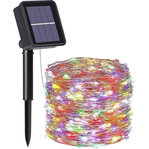 Promotion D'hiver,Guirlandes Lumineuses Solaires,Lumières De Jardin (120 Led 8 Modes) 12m / 39 Pieds,Lampe Solaire Étanche Extérieure,Lumière Décorée Étanche Pour Noël