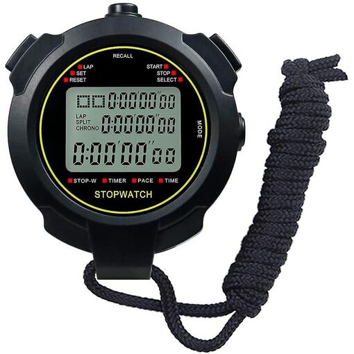 Chronomètre Digital Portatif Avec Porte-clés - Minuteur Cuisine, Sport, études - Écran LCD, Multifonction (Environ 6,4 Cm) - 8