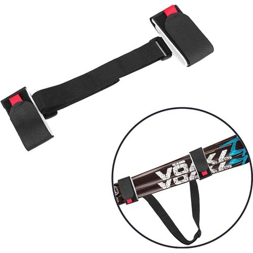 Paquet De 3 Sangles De Porte-Skis Et De Bâtons Réglables,Sangles De Porte-Skis D'épaule Avec Trou Rembourré