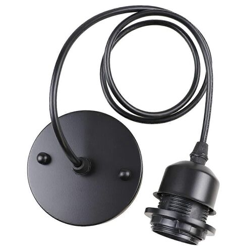 Suspension Vintage, Plafonnier, Douille Edison E27 (Noir, 1 Paquet)