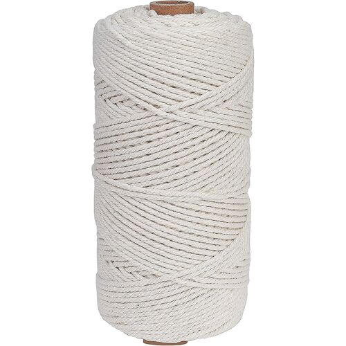 Fil De Macramé 3 X 200 M Fil De Coton,Cordon De Coton Pour Bricolage Artisanat Tenture Murale,Cintre Pour Plantes
