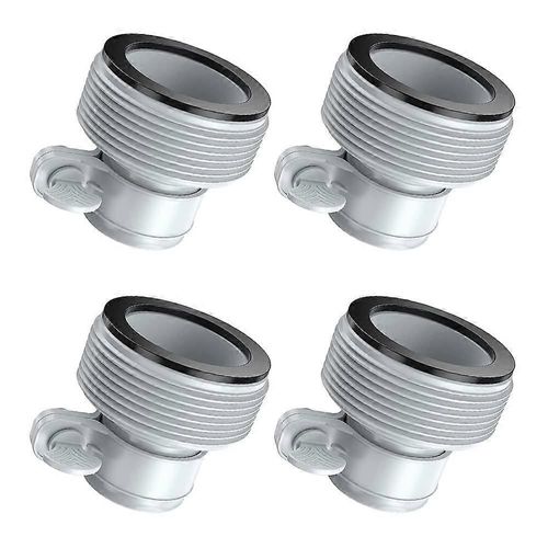 Promotion hivernale,adaptateur de piscine,jeu de 4 adaptateurs de pompe,adaptateur de tuyau de piscine,adaptateur de tuyau B pour systèmes de filtration de piscine (gris)