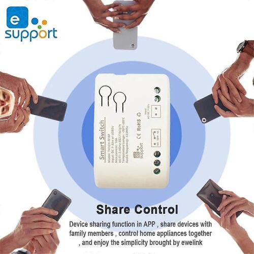 APP WIFI Interrupteur de température intelligent 10A Thermostat de surveillance 1CH Module de relais Wifi DC 7-32V