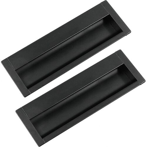 Lot de 2 poignées encastrées pour porte coulissante,poignée de meuble,coquillage caché pour portes coulissantes,gardien