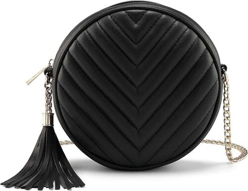Nouveau,adapté Femmes Bandoulière Sac à bandoulière Cercle Pompon Sac à main Pochette Soirée Petit PU sac à main en cuir Fashio