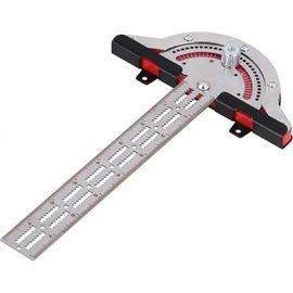 Protractors - Règle de bord de travail du bois Protractor en acier inoxydable de 10 pouces avec échelles pour les charpentiers