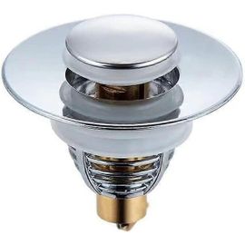 Butée de lavabo de salle de bain,escamotable avec passoire,adaptée aux trous de vidange de 27 à 41 mm,butée de lavabo en acier inoxydable,butée de lavabo de salle de bain (argent)