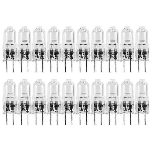 20 pcs G4 halogène,20w 12v halogène lampe claire à 2 broches,pour l'éclairage de poêle,lumière de signalisation,tr
