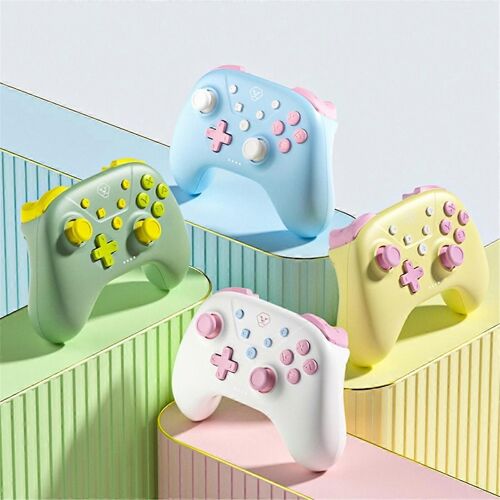 Pour Switch Bluetooth Manette De Jeu Candy Poignée Colorée Jaune