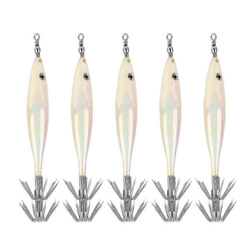 Haute Qualité Calmar Poisson Hameçon Leurre Appât Pièces Accessoire De Pêche (Jaune)
