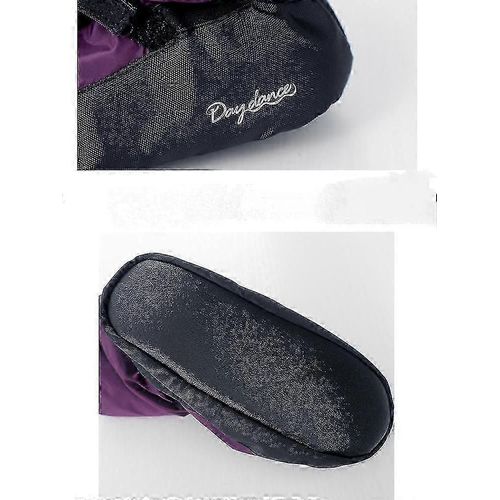 Chaussures De Danse De Ballet Chaudes Et Rembourrées Pour Femmes, Bottes D'exercice Courtes En Coton - 38-39 - Adulte - Femme - Bleu - 1