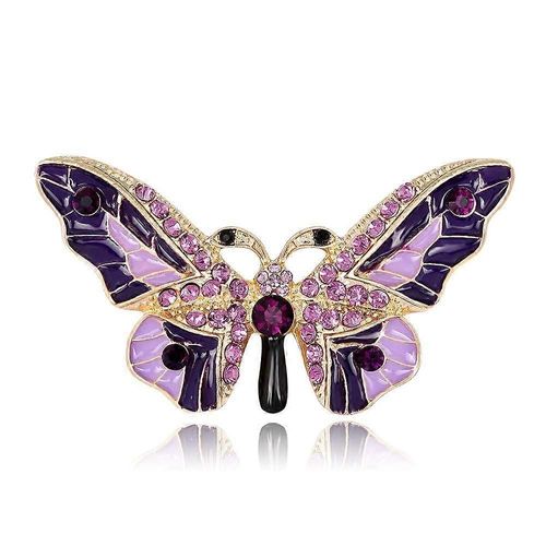 Broche Épingles Femmes Émail Insecte Épingle Épinglette Épingle À Nourrice Violet