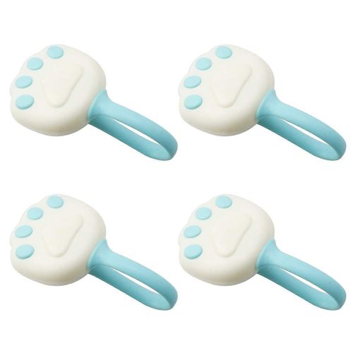 Lot De 4 Boutons De Couette Bleus Intégrés Aux Quatre Coins Pour Housse De Couette En Coton