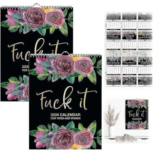 Calendrier Pour Les Femmes Fatiguées,Planificateur De Calendrier Pour Les Femmes Au Cul Fatigué Maman Gag Cadeau Suspendu Calendrier Humoristique Vie Quotidienne-2pcs