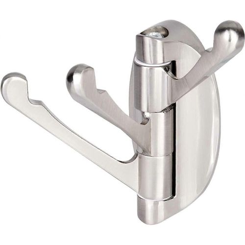 Porte-manteau mural pivotant en acier inoxydable avec 3 bras repliables,180 cintre/cheville/porte-serviettes pivotants