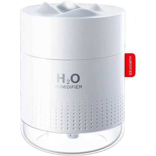 Humidificateur,humidificateur à brume ultrasonique silencieux de 500 ml 2 modes de brume avec LED sans eau Mise hors tension automatique pour le bureau à domicile Salon Chambre de bébé