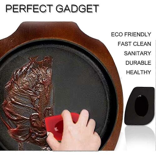 Poêle À Griller Grattoir Silicone Poignée Chaude Porte-Poêle À Main Nettoyants Pour Poêles En Fonte Isolation Chaude