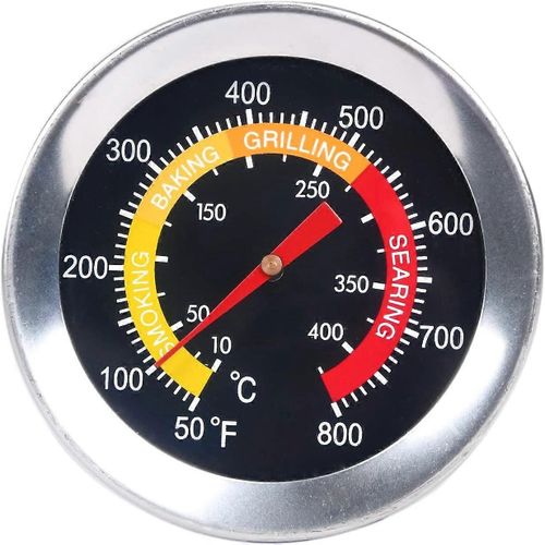 Barbecue en acier inoxydable Barbecue à charbon de bois Barbecue Fumoir Jauge de température Thermomètre à fosse Fahrenheit et
