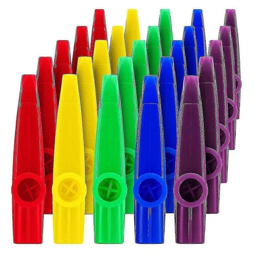 Paquet De 25 Instruments De Musique En Plastique Kazoos Avec Diaphragmes De Flûte Kazoo Pour Cadeau,Prix Et Fête Fa-Good
