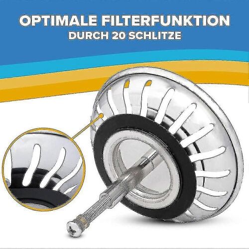 79/82mm Pour Blanco Remplacement Réglable Évier de Cuisine Drain Crépine Antirouille Acier Inoxydable Évier Crépine Avec Fonction Plug