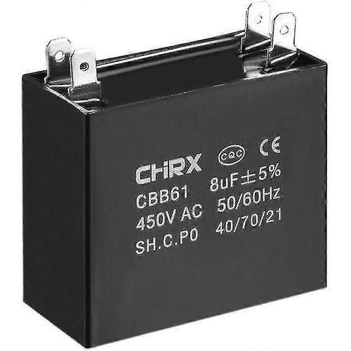 Condensateurs de ventilateur de plafond AC - Insert bimétallique Film polypropylène - 47x23x41mm - Cbb61 8uf 450v
