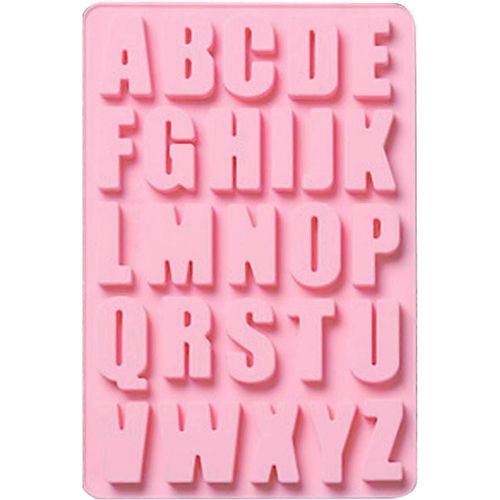 grand moule à lettres en silicone moules à bonbons au chocolat antiadhésif moule à chocolat en silicone Moule à alcool Alphabet réutilisable Moule à cire fondue