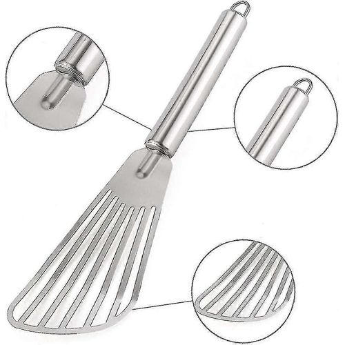 Spatule À Poisson Cuisine À Fentes En Acier Inoxydable