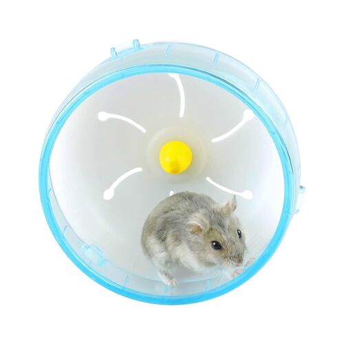 Hamster Roue De Course 4.72 ""Silencieux Jogging Exercice Jouet Hamster Cage Accessoires Pour Hamster Nain Or Soie Shih Tzu Ours (Bleu)