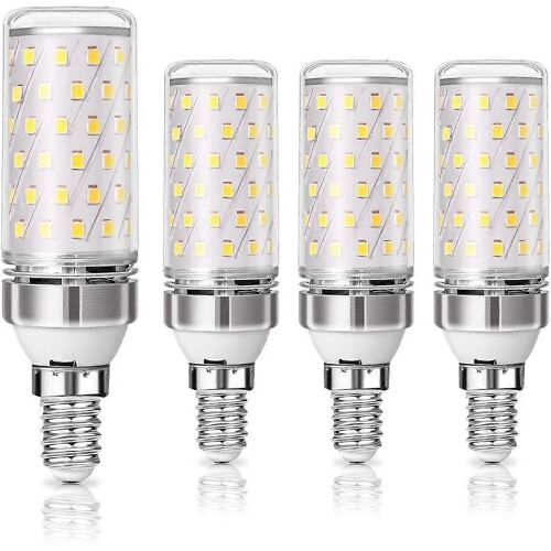 Paquet De 4 Ampoules Led E14 12w 1200lm Lampe Halogène Équivalente 100w 3000k Blanc Chaud Ac220-240v Non Dimmable