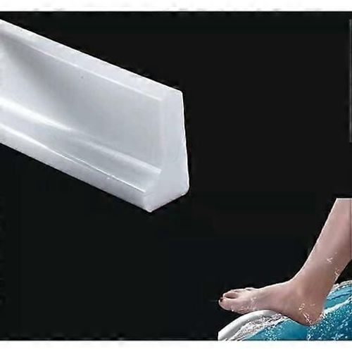 2m / 78 Pouces Silicone Seuil De Douche Barrière D'eau Salle D'eau Sol Barrière D'eau Salle De Bain Barrage Douche Baignoire