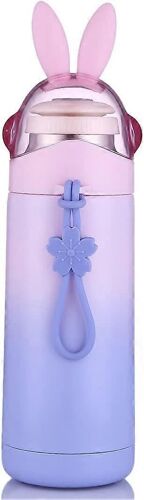 Tasse de voyage pour filles,mignon lapin bouteille d'eau sous vide-gobelet isolant étanche pour enfants adultes,12 Oun