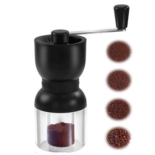 Moulin À Café Manuel Avec Meules En Céramique,Moulin À Café À Main Avec 2 Récipients Grosseur Réglable