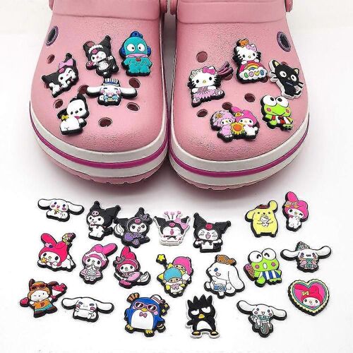 Lot De 30 Breloques Mignonnes Pour Chaussures Crocs, Kuromi My Melody, Keroppi Cinnamoroll, Sandales, Décorations, Cadeaux D'anniversaire, Accessoires