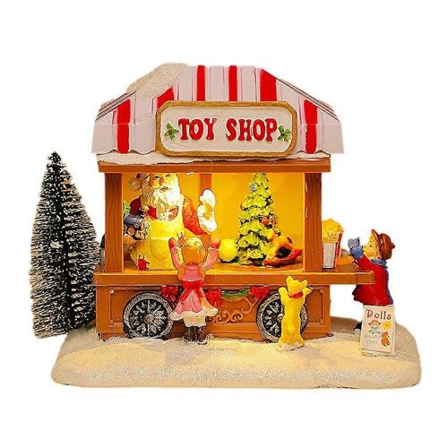 Veilleuse musicale, maison de neige, décorations de Noël, rebord de fenêtre, cadeaux de Noël