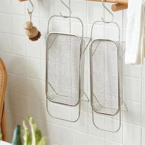 Panier de rangement rétractable en acier inoxydable XL